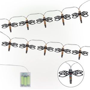 Alpine Corporation93"L Indoor10-Bulb💡DecorativeMetalDragonflyLED StringLights💡